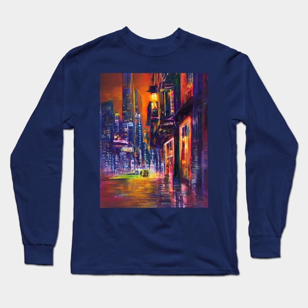 City Lights Long Sleeve T-Shirt by Lyla Lace Studio